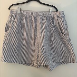 Columbia Gray and White Bermudas Relaxed Fit Swim Trunks